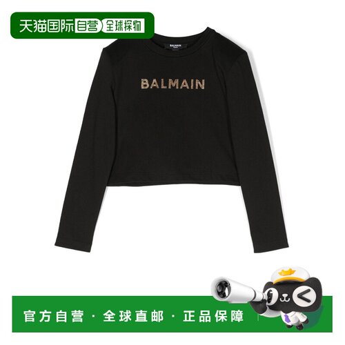 1h可退 BALMAIN 女童衬衫 BS8A80J0177930OR SS2023 黑色