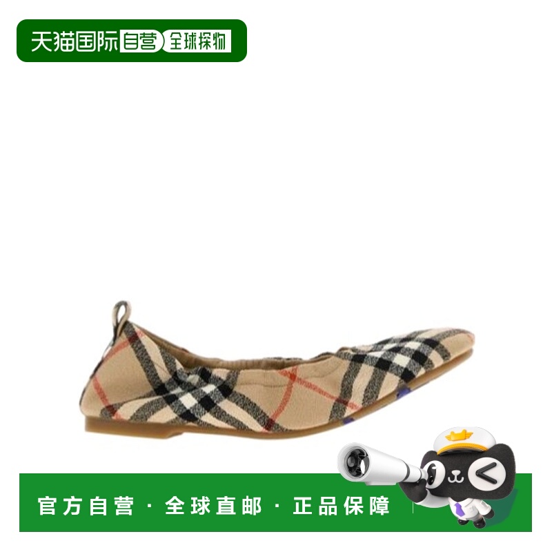 1h可退 BURBERRY 女士休闲鞋 81141581 AW2025 花色 格纹芭蕾舞鞋