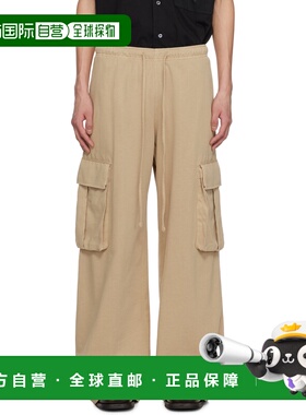 1h可退 潮奢 Palm Angels 棕榈天使 男士 黄褐色工装裤 PMCF034S2