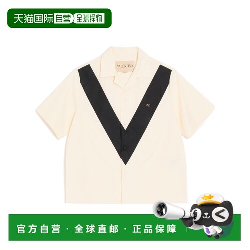 VALENTINO 男士衬衫 VAAV11B570AN SS2026 白色 短袖衬衫男装
