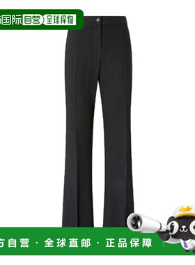 PINKO 女士休闲裤 104655A2EJZ99 SS2025 黑色 喇叭直筒裤西装裤