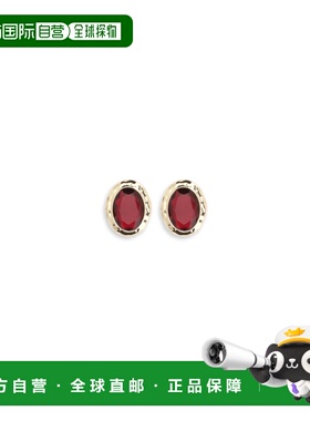 1h可退 潮奢 Self-Portrait 女士 锤痕金色耳环 RS26600ERRED