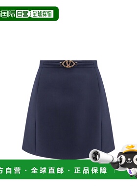 VALENTINO 女士半身裙 5B3RABK01CF598 AW2024 蓝色