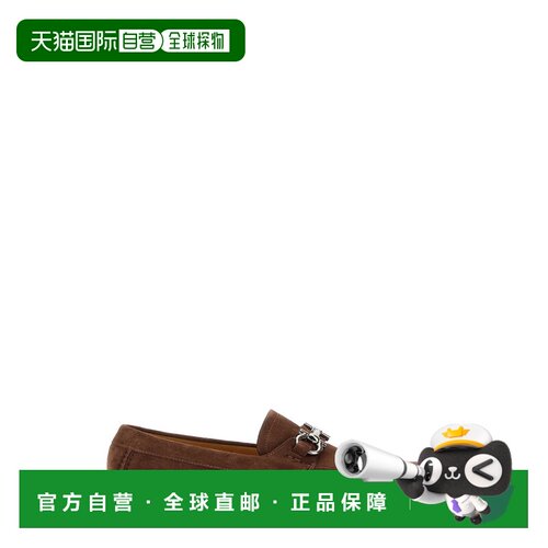 SALVATORE FERRAGAMO 男士商务休闲鞋 768074 CO 棕色男鞋乐福鞋