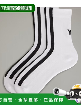 ADIDAS & Y3 女士袜子 IZ3172WHITE AW2025 白色 Y-3 STRP SOCK