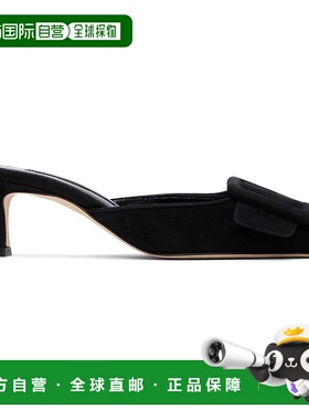 1h可退 潮奢 MANOLO BLAHNIK 莫罗 伯拉尼克 女士 黑色 Maysale