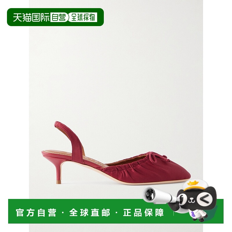 1h可退 潮奢 Staud 女士 Alba 醋纤绸缎露跟浅口鞋 F26R6027STOXB