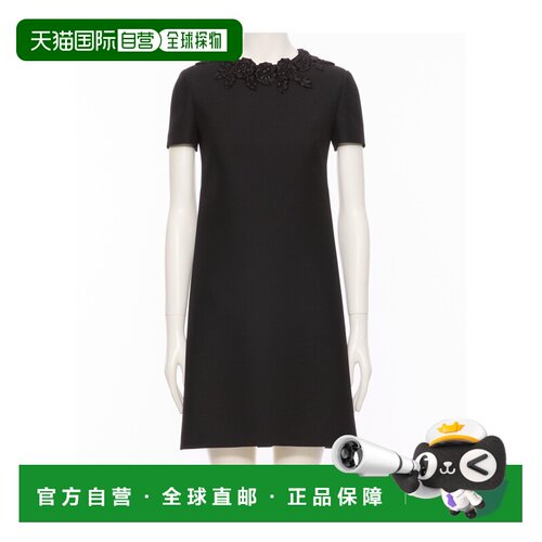 1h可退 VALENTINO 女士连衣裙 BVAHC61CF0NO CO 黑色 短袖连衣裙