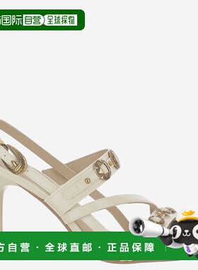 PINKO 女士高跟鞋 SD0511E037DY7 CO 白色 Vanda Leather Sandals