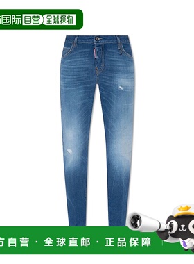 1h可退 潮奢 Dsquared2 二次方 女士 腰带环牛仔裤 S75LB0789S306