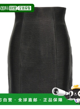 BALMAIN 女士半身裙 EF1LA495LC620PA SS2025 黑色 Hw Rolled Ski