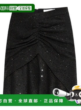 IRO 女士半身裙 WM31MARIESSEBLACK SS2025 黑色 拉链半身裙