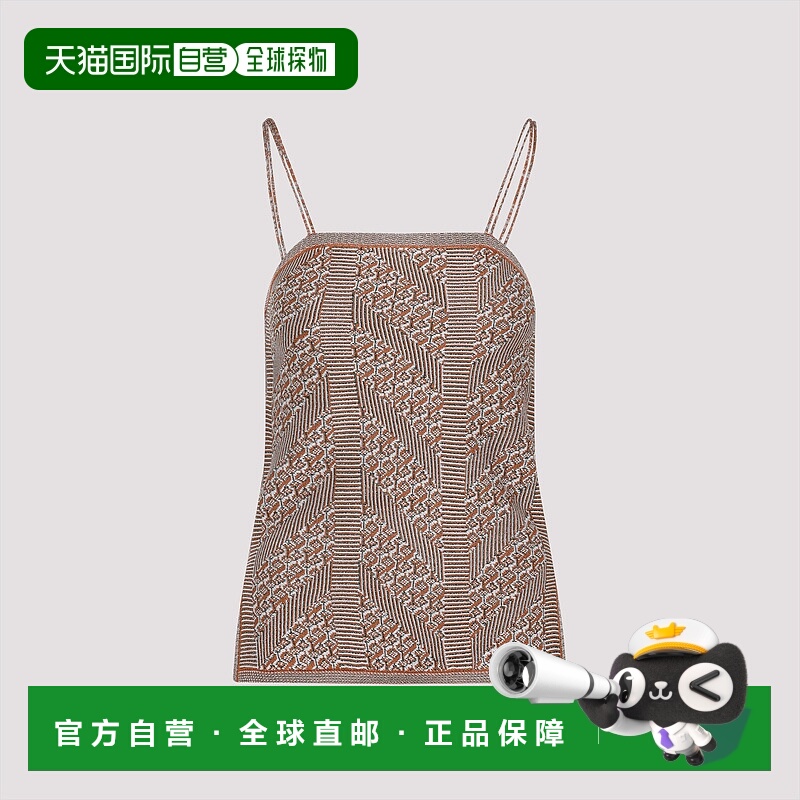 1h可退 VALENTINO 女士背心吊带 6B0KM05Y99E9QE SS2025 金色性感