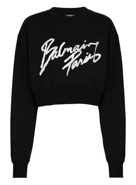 BALMAIN 女士卫衣 GF1JO080BD41EAB SS2026 黑色长袖