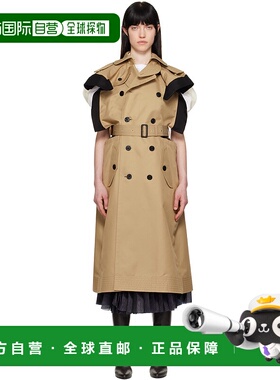 1h可退 潮奢 Sacai 女士 驼色 & 黑色 Double-Faced Silk Cotton