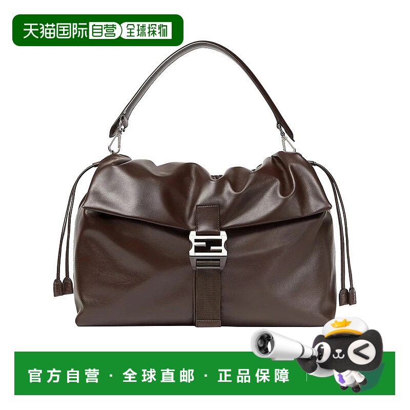 1h可退 FENDI 女士单肩包 7VA665AV8BF0H3ACHOCOLATEPALLADIO