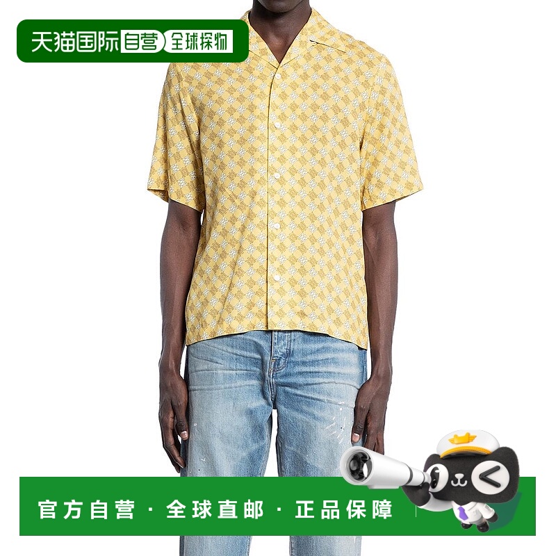 AMIRI 男士T恤 AMSTCA1104CHAMPAGNE SS2025 浅棕色短袖