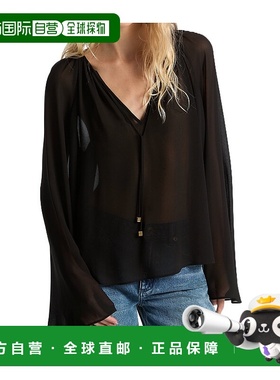 MICHAEL KORS 女士衬衫 MR540R07R3001 SS2025 黑色长袖