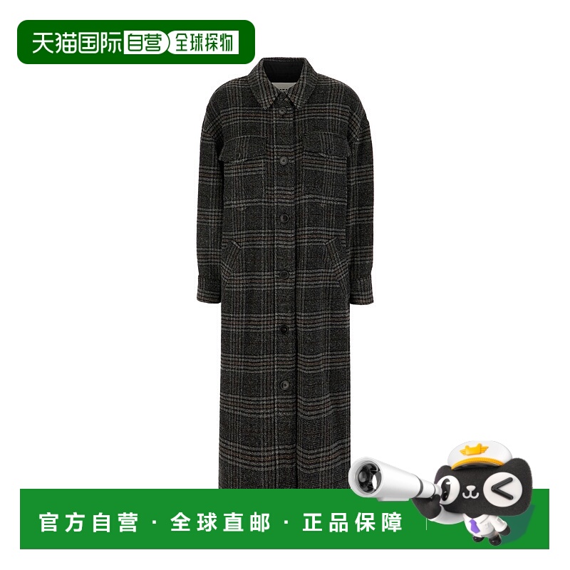 1h可退 潮奢 ISABEL MARANT 女士 刺绣羊毛大衣 25AMA0437FAC3D02