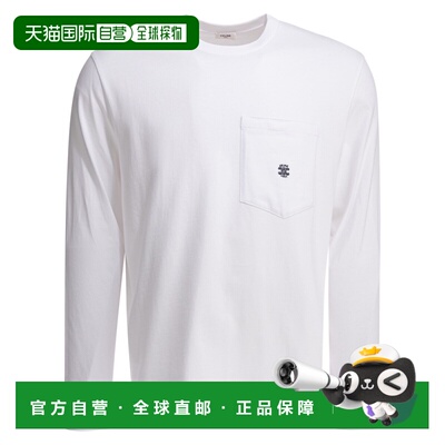 CELINE 男士T恤 RX0HX1242GFP9 SS2026 白色 Cotton long sleeves