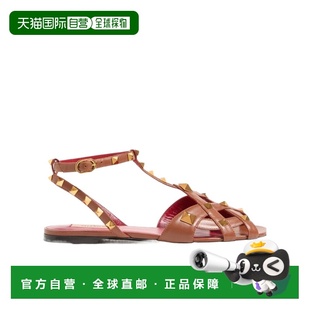 VALENTINO 女士凉鞋 WS0NN3JYWN58 SS2026 棕色 铆钉平底凉鞋