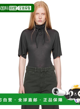 1h可退 潮奢 Lemaire 女士 灰色 Short Sleeve Foulard T 恤 TO13