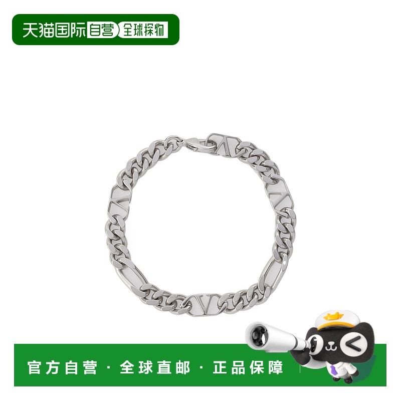 1h可退 VALENTINO 男士手链手镯 YJ0AL9METRG6 AW2025 银色 徽标