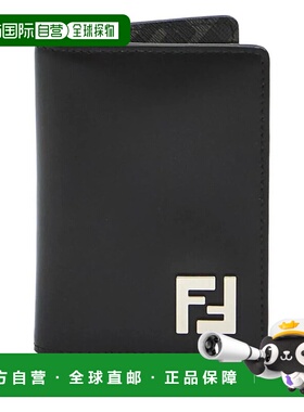 FENDI 男士钱包 7M0349AFF20 AW2025 黑色 Fendi Ff Squared Leat