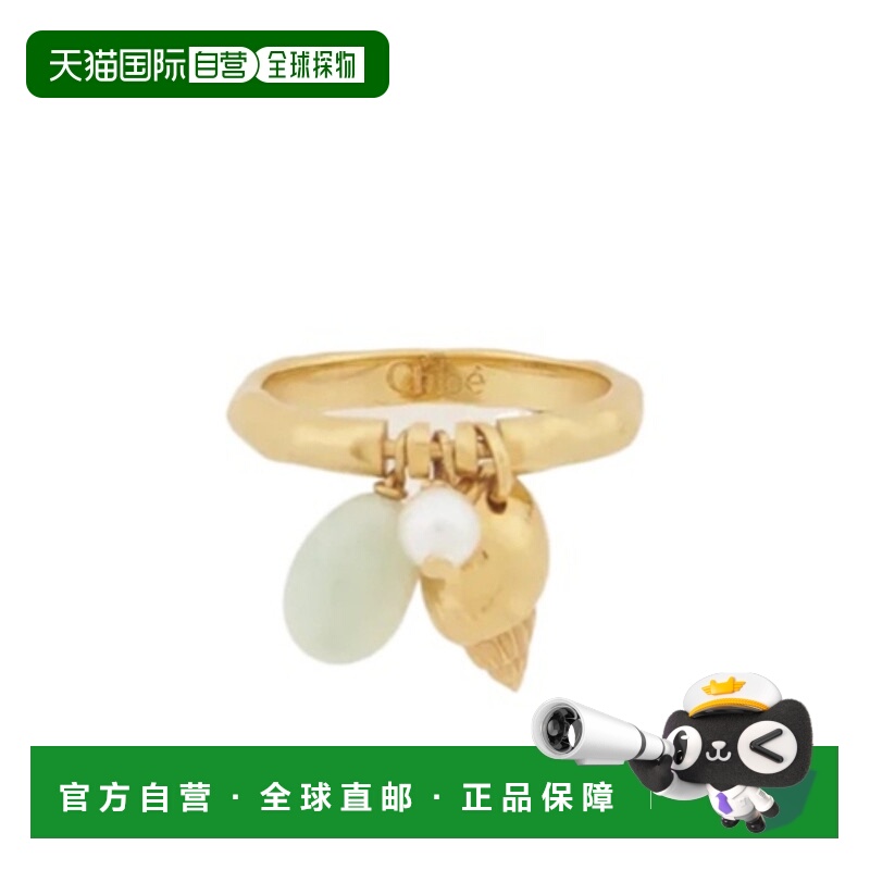 1h可退 CHLOÉ 女士戒指 C25UFR91LBR9A0 SS2025 金色 Shells 戒指