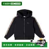 潮奢 童装 Burberry 男童 1h可退 格纹棉质针织连帽衫 巴宝莉 EKD