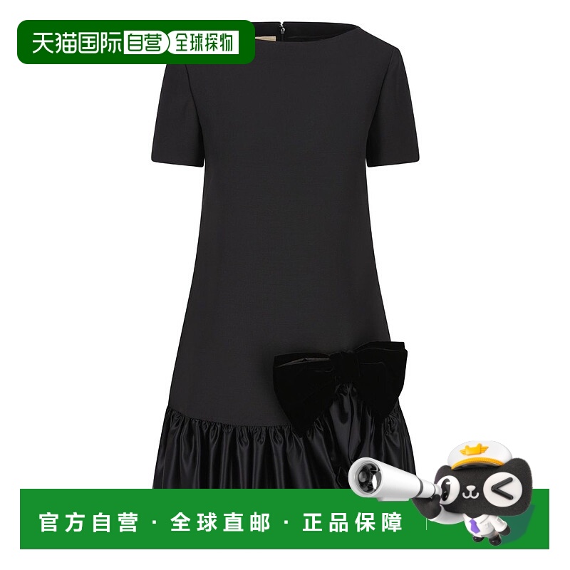 1h可退 VALENTINO 女士连衣裙 BVAGF81CF0NO AW2025 黑色 Crepe C