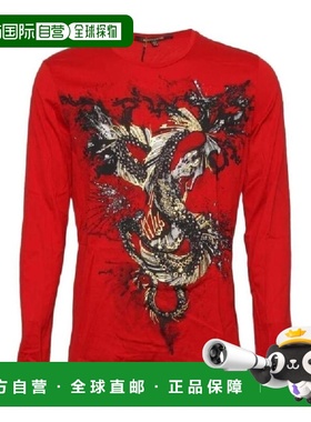 ROBERTO CAVALLI 男士T恤 BM774Y625 SS2020 红色