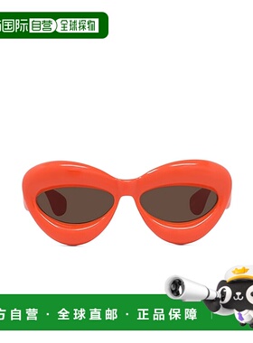 LOEWE 女士眼镜 LW40097I42E AW2024 橙色 猫眼太阳镜