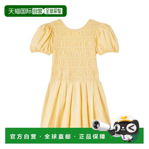 GANNI 女士连衣裙 A103062200K AW2026 黄色 短袖连衣裙