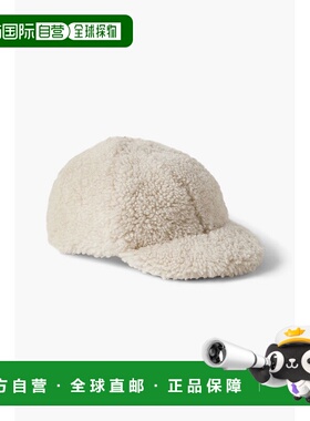1h可退 潮奢 CORDOVA 女士 Davos 皮革饰边毛羊皮棒球帽 23DVS08N