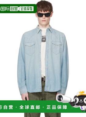 潮奢 ralph lauren rrl 拉夫 劳伦RRL 男士 蓝色 Slim Fit Chambr