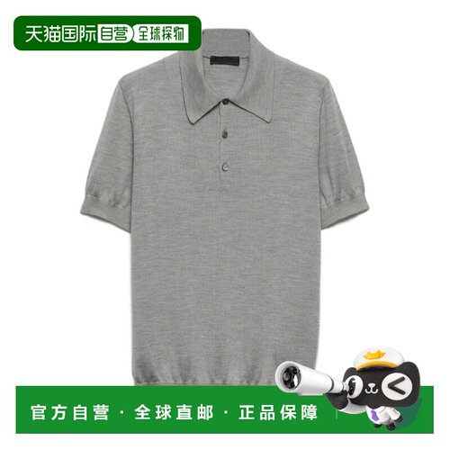 PRADA 男士T恤 UMF05617ESNOOOF0K44 灰色 SS2026短袖