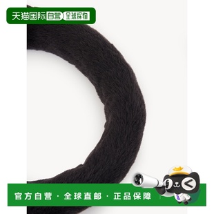 CHLOÉ 黑色 女士发饰 AW2024 毛绒束发带 C24WD003CI3052 1h可退