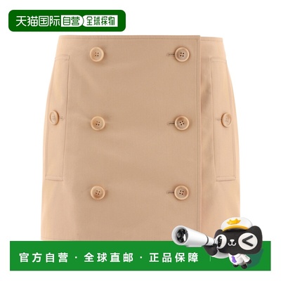 BURBERRY 女士半身裙 8067747 SS2023 浅棕色 Trench miniskirt