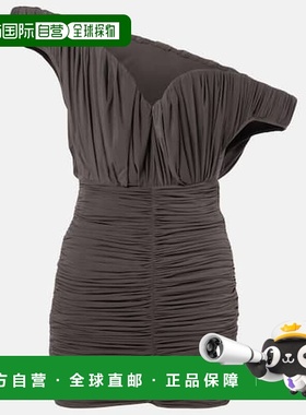 1h可退 潮奢 magda butrym 女士 不对称单肩褶皱紧身束胸连衣裙