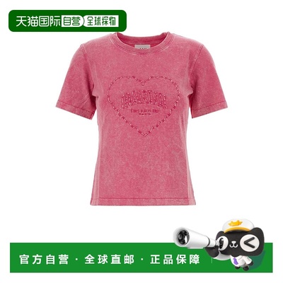 GANNI 女士T恤 T4319514 AW2025 粉红色短袖