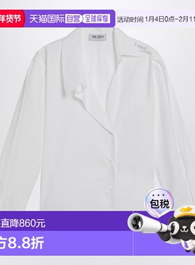 1h可退 潮奢 The Attico 女士 白色不对称棉质衬衫 260WCH0004CCC