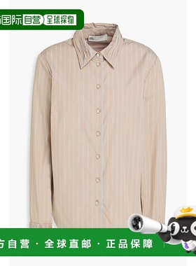 1h可退 潮奢 Tory Burch 托里 伯奇 女士 条纹棉质府绸衬衫 16331