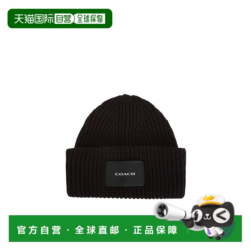 1h可退 COACH 女士帽子 CO100424BLK AW2024 黑色 无檐小蔻驰