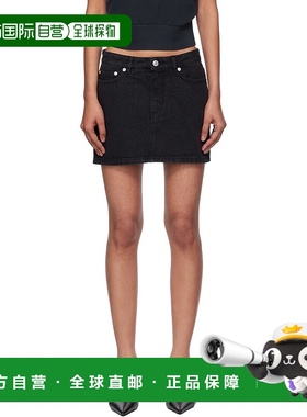 1h可退 潮奢 A.P.C. 女士 黑色石洗牛仔短裙 COGEXF06093半身裙