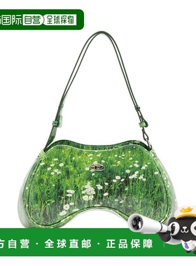 DIESEL 女士斜挎包 X10201P6019HA768 SS2025 绿色手提包单肩包