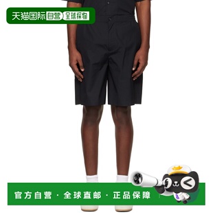 1h可退 潮奢 off-white 男士 黑色 Tape Logo Poplin Bowling 短