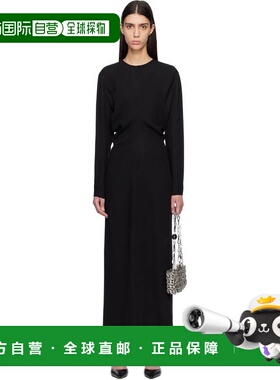 1h可退 潮奢 toteme 女士 黑色 Long-Sleeve Slouch Waist 连衣裙