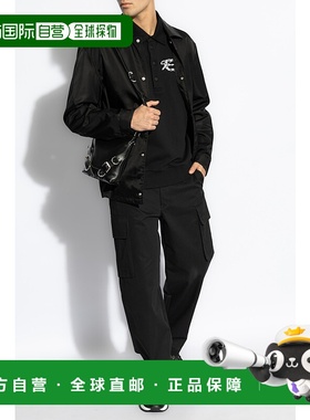 GIVENCHY 男士休闲裤 BM51JA1550001 CO 黑色阔腿裤 多口袋休闲裤