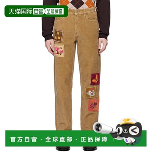 Sui Anna 安娜苏 男士 M624T4 1h可退 独家发售棕色刺绣长裤 潮奢